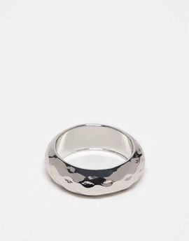 ASOS DESIGN ASOS DESIGN plain band ring with texture in silver
