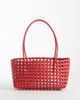 ASOS DESIGN ASOS DESIGN plastic weave tote bag in bright red - 1
