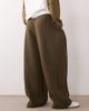 ASOS DESIGN ASOS DESIGN pleat detail barrel leg sweatpants in khaki-Green - 3