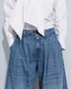ASOS DESIGN ASOS DESIGN pleated detailing balloon jeans in light wash-Blue - 3