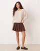 ASOS DESIGN ASOS DESIGN pleated mini skirt in chocolate-Brown - 1