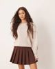 ASOS DESIGN ASOS DESIGN pleated mini skirt in chocolate-Brown - 2