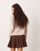 ASOS DESIGN ASOS DESIGN pleated mini skirt in chocolate-Brown - 3