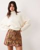 ASOS DESIGN ASOS DESIGN pleated mini skirt in jacquard-Multi - 2