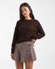ASOS DESIGN ASOS DESIGN pleated mini skort with buckle in micro check-Multi - 4