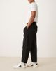 ASOS DESIGN ASOS DESIGN pleated oversized tapered dress pants in black microtexture - 3