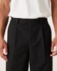 ASOS DESIGN ASOS DESIGN pleated oversized tapered dress pants in black microtexture - 4