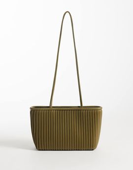 ASOS DESIGN ASOS DESIGN pleated shoulder bag in green-Black