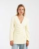 ASOS DESIGN ASOS DESIGN pleated waist blazer in buttermilk-Yellow - 1