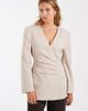 ASOS DESIGN ASOS DESIGN pleated waist blazer in stone-Neutral - 1