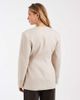 ASOS DESIGN ASOS DESIGN pleated waist blazer in stone-Neutral - 4