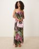 ASOS DESIGN ASOS DESIGN plisse bandeau maxi dress in smudge floral-Multi - 1