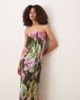 ASOS DESIGN ASOS DESIGN plisse bandeau maxi dress in smudge floral-Multi - 2