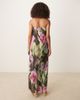 ASOS DESIGN ASOS DESIGN plisse bandeau maxi dress in smudge floral-Multi - 4