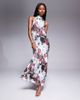 ASOS DESIGN ASOS DESIGN plisse halter tie maxi dress in dark floral-Multi - 1