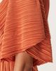 ASOS DESIGN ASOS DESIGN plisse plunge short sleeve wrap waist jumpsuit in rust-Orange - 3