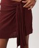 ASOS DESIGN ASOS DESIGN plisse ruched drape detail mini sarong skirt in wine-Red - 4