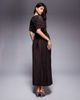 ASOS DESIGN ASOS DESIGN plisse short sleeve wrap tie maxi dress in chocolate-Brown - 3
