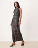 ASOS DESIGN ASOS DESIGN plisse sleeveless wrap tie front maxi dress in polka dots-Multi - 1