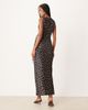ASOS DESIGN ASOS DESIGN plisse sleeveless wrap tie front maxi dress in polka dots-Multi - 4