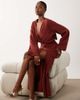 ASOS DESIGN ASOS DESIGN plunge neck maxi dress with wide cuffs and side slit in red - 1