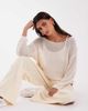 ASOS DESIGN ASOS DESIGN pointelle relaxed fit sweater in ecru-Blue - 1