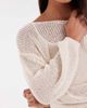 ASOS DESIGN ASOS DESIGN pointelle relaxed fit sweater in ecru-Blue - 3