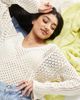 ASOS DESIGN ASOS DESIGN pointelle sweater in cream-White - 1