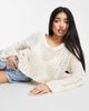 ASOS DESIGN ASOS DESIGN pointelle sweater in cream-White - 3