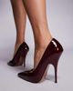 ASOS DESIGN ASOS DESIGN Poison super high heeled pumps in burgundy patent-Red - 3