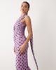 ASOS DESIGN ASOS DESIGN polka dot print bandeau maxi dress with scarf detail in lilac-Purple - 3