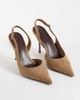 ASOS DESIGN ASOS DESIGN Polo slingback high stiletto heeled shoes in sand suedette-Neutral - 2