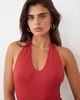 ASOS DESIGN ASOS DESIGN polyamide scoop bodysuit in cherry red - 1