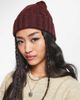 ASOS DESIGN ASOS DESIGN polyester cable knit beanie in burgundy-Red - 1