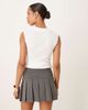 ASOS DESIGN ASOS DESIGN ponte micro pleated mini skort in gray - 3