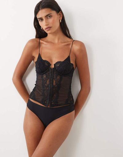 ASOS DESIGN ASOS DESIGN Poppy lace corset in black