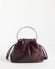 ASOS DESIGN ASOS DESIGN pouch grab with metal handle in burgundy croc-RED - 1