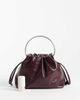 ASOS DESIGN ASOS DESIGN pouch grab with metal handle in burgundy croc-RED - 2
