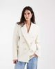 ASOS DESIGN ASOS DESIGN power shoulder double breasted blazer in cream-White - 3
