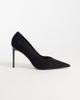ASOS DESIGN ASOS DESIGN Prague pointed stiletto high heel pumps in black suedette - 1
