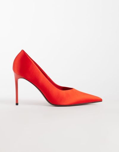 ASOS DESIGN ASOS DESIGN Prague pointed stiletto high heel pumps in red satin