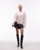 ASOS DESIGN ASOS DESIGN premium 500gsm cocoon sleeve sweatshirt in pink-No color - 3