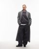 ASOS DESIGN ASOS DESIGN premium 500gsm seamed barrel leg sweatpants in charcoal-Gray - 1