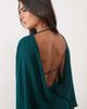 ASOS DESIGN ASOS DESIGN premium batwing mini dress with ruched skirt in teal-Navy - 4