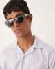 ASOS DESIGN ASOS DESIGN premium chunky square sunglasses in gray crystal frames with smoke lenses - 1