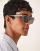 ASOS DESIGN ASOS DESIGN premium chunky square sunglasses in gray crystal frames with smoke lenses - 3