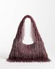 ASOS DESIGN ASOS DESIGN Premium fringed embellished shoulder bag in burgundy-Red - 4