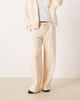 ASOS DESIGN ASOS DESIGN premium heavyweight 500gsm seamed wide leg sweatpants in cream-No color - 2
