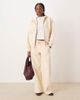ASOS DESIGN ASOS DESIGN premium heavyweight 500gsm zip up hoodie in cream-No color - 3