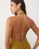 ASOS DESIGN ASOS DESIGN premium lace open back maxi dress with split in olive-Green - 3